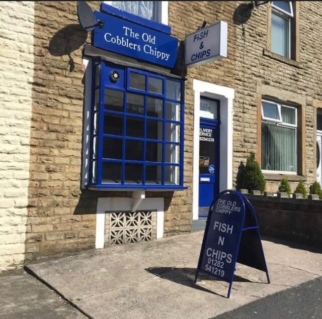 an exterior shot of the Old Cobblers Chippy in Nelson