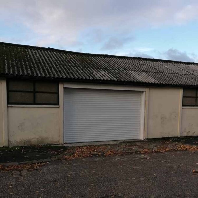 a lock up business unit with roller shutter door